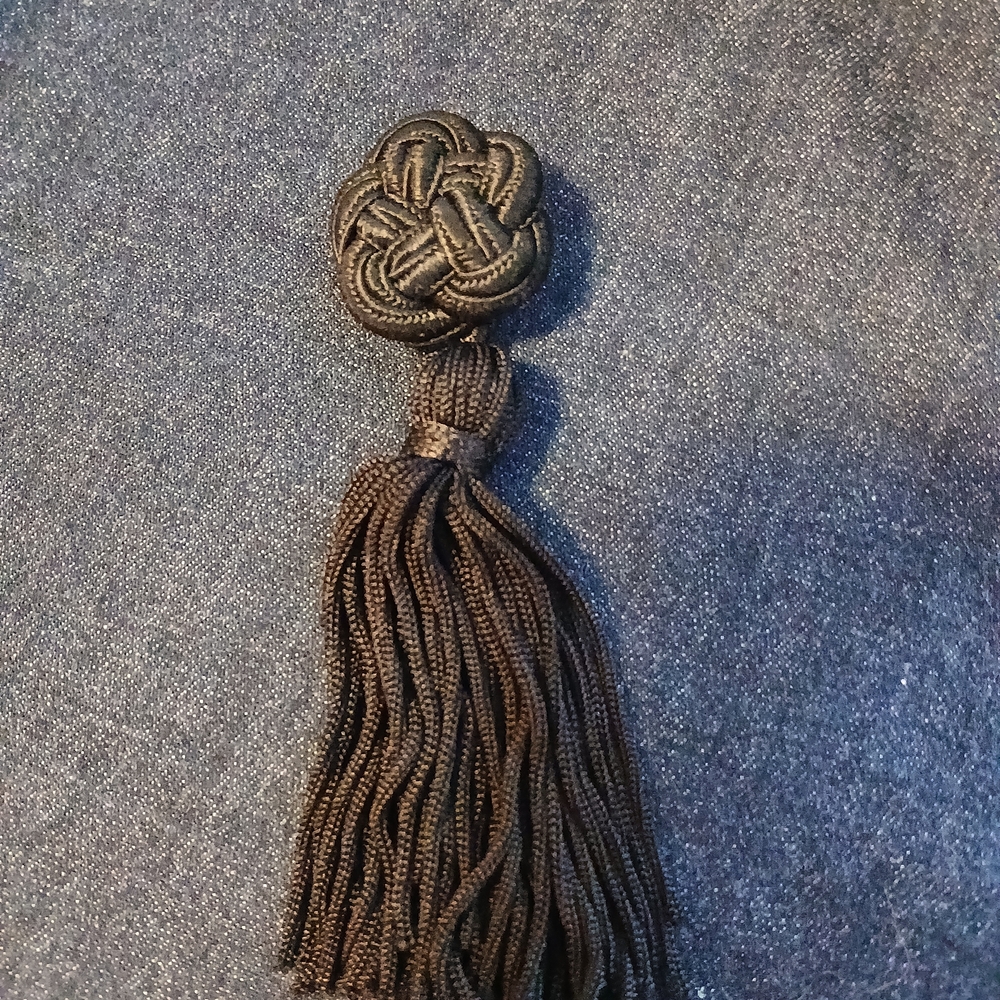 Elegant Black Tassel Accessory